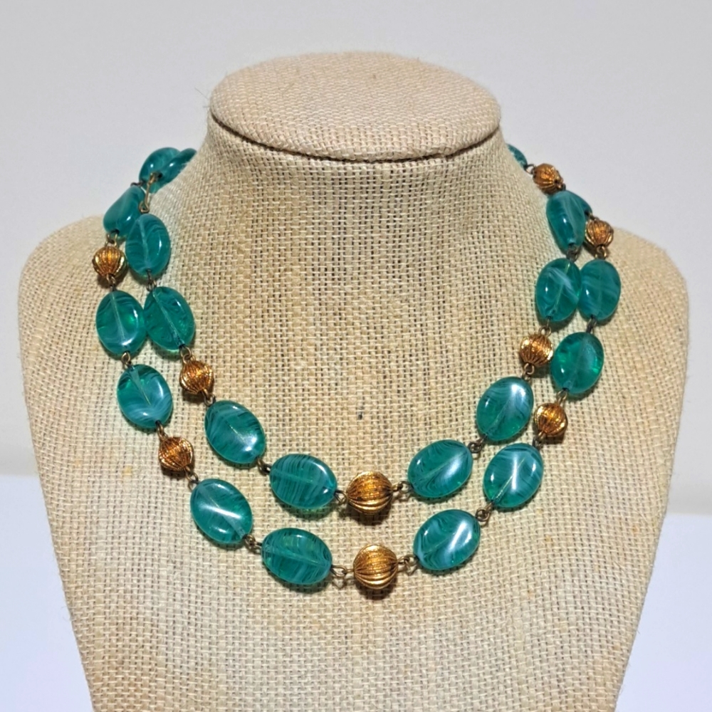 West Germany - Vintage Blue Statement Necklace